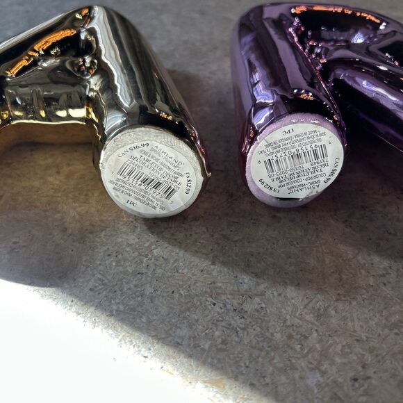 Ashland ART Decorative Letters Metallic Glass Gold Purple Home Decor Set - Picture 3 of 5